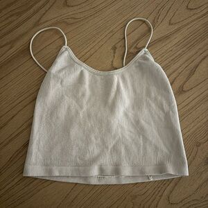 White Ribbed Women's Top